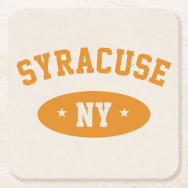 Syracuse, NY Retro Athletic-Style Paper Coasters Rechteckiger Pappuntersetzer