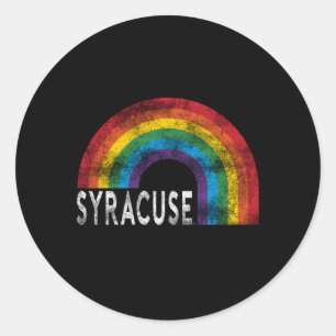 Syracuse Orange Pride Rainbow Runder Aufkleber