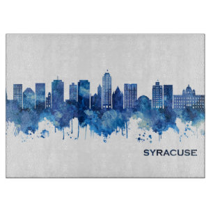Syracuse USA Skyline Blue Schneidebrett