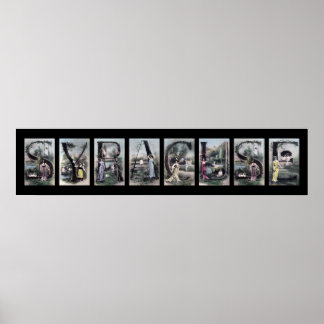 SYRACUSE Vintag Alphabet Letter Name Art Poster