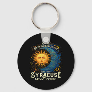 Syrakus New York 2024 Total Solar Eclipse Celesti Schlüsselanhänger