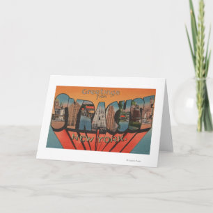 Syrakus, New York - große Buchstabe-Szenen Karte