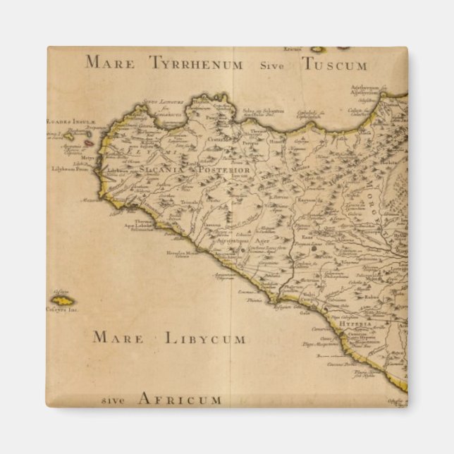 Syrakus und Italien Magnet (Vorne)