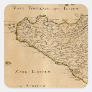 Syrakus und Italien Quadratischer Aufkleber