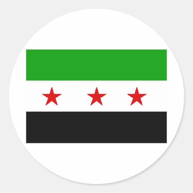 Syria Runder Aufkleber (Vorderseite)
