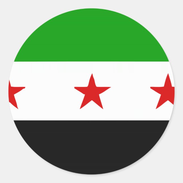 Syria Runder Aufkleber (Vorderseite)