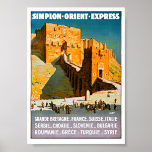 Syria Vintage Travel Poster Restored