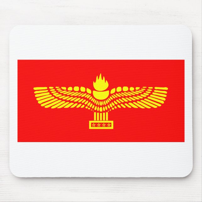 Syriac Aramäisch-Flagge Mousepad (Vorne)