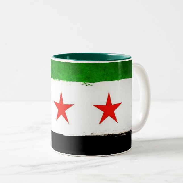 Syrian Flag Ceramic Mug (Devant droit)