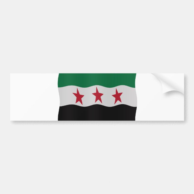 Syrian Republic Flag 1932-59 1961-63 Autoaufkleber (Vorne)