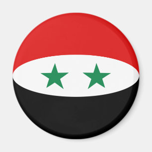 Syrie Aimant Drapeau Fisheye