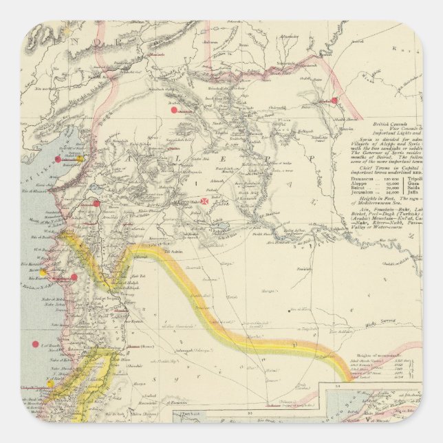 Syrien 2 quadratischer aufkleber (Vorderseite)