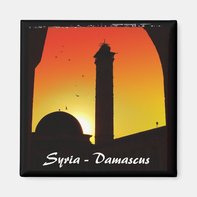 Syrien, Damaskus, Moschee Sunset (Magnet) Magnet (Vorne)