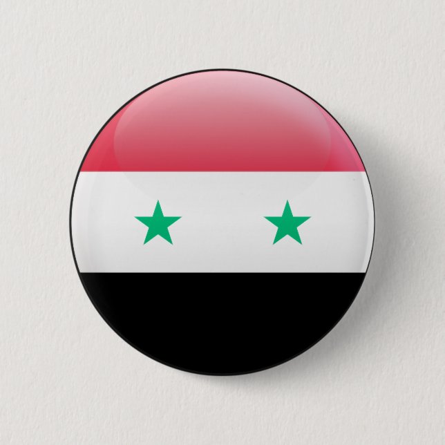 Syrien-Flagge Button (Vorderseite)