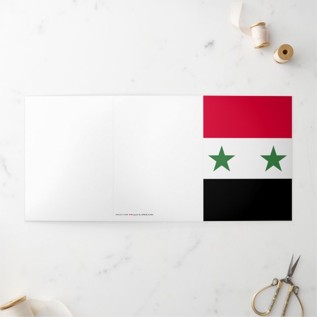 Syrien-Flagge Dreifach Gefaltete Karte (Außenbereich)