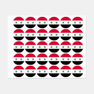 Syrien-Flagge Etiketten
