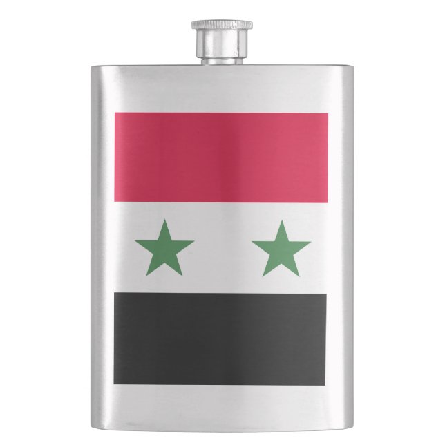 Syrien-Flagge Flachmann (Vorderseite)