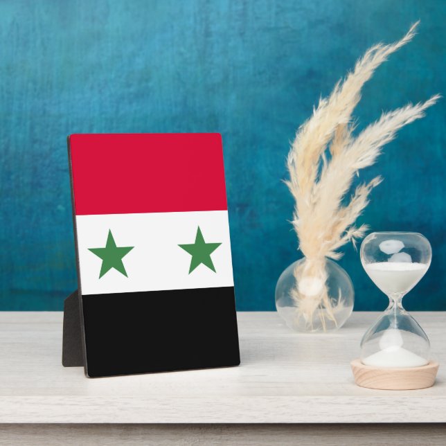 Syrien-Flagge Fotoplatte (Seite)