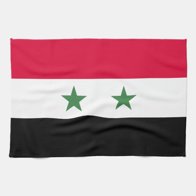Syrien-Flagge Geschirrtuch (Horizontal)