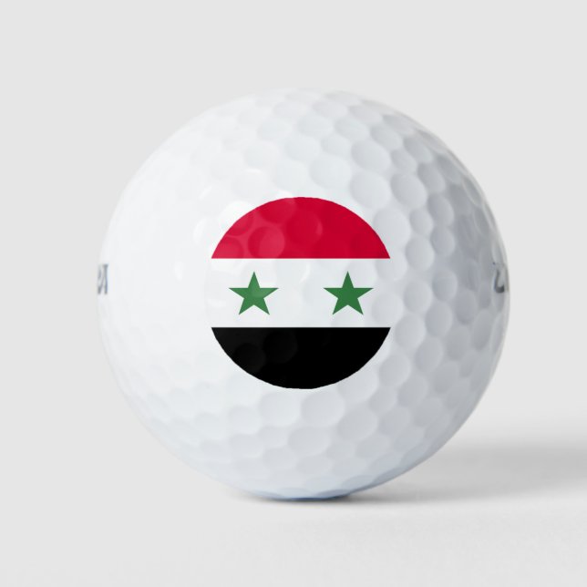 Syrien-Flagge Golfball (Vorderseite)