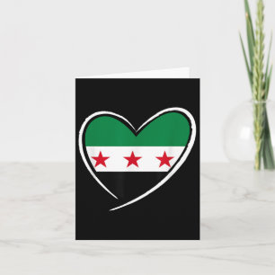 Syrien-Flagge Herz syrische Männer Frauen Kinder J Karte