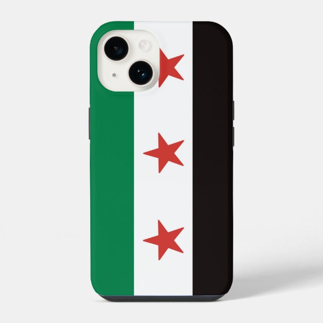 Syrien-Flagge iPhone 14 Hülle (Rückseite)