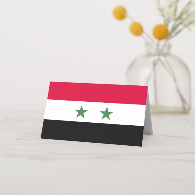 Syrien-Flagge Platzkarte (Vorderseite)
