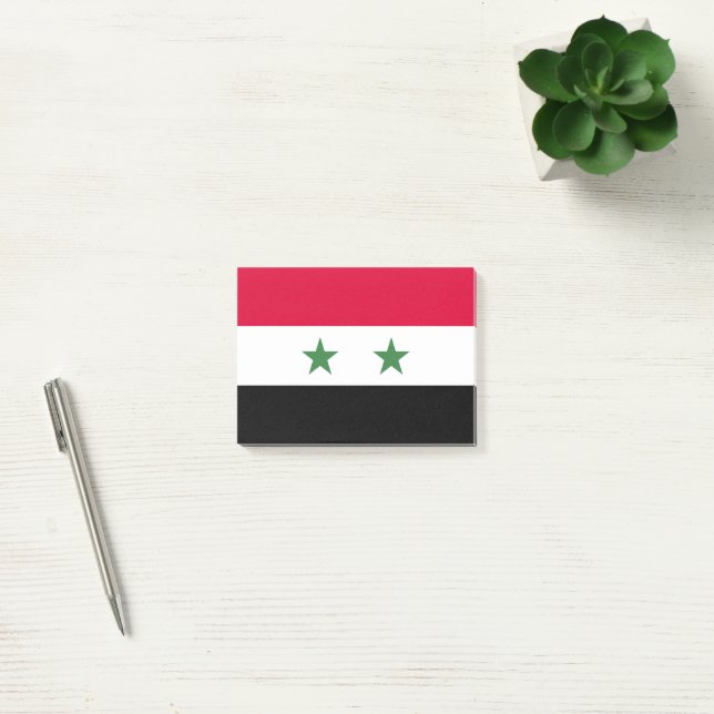 Syrien-Flagge Post-it Klebezettel (Büro)
