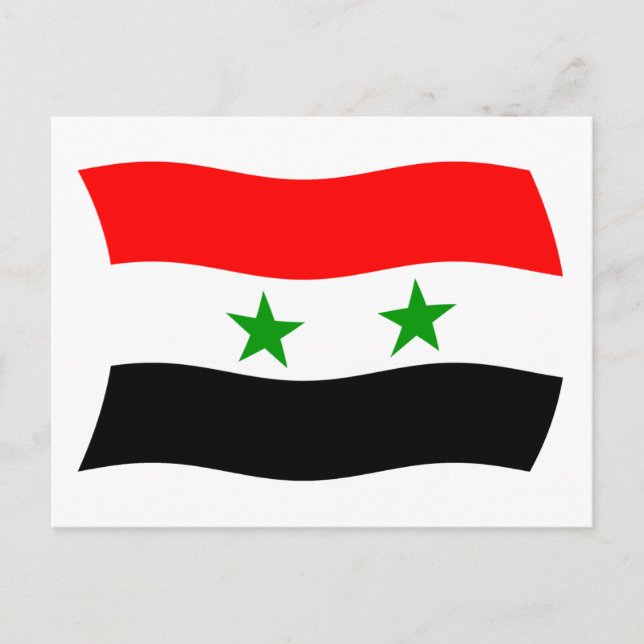 Syrien-Flagge Postkarte (Vorderseite)