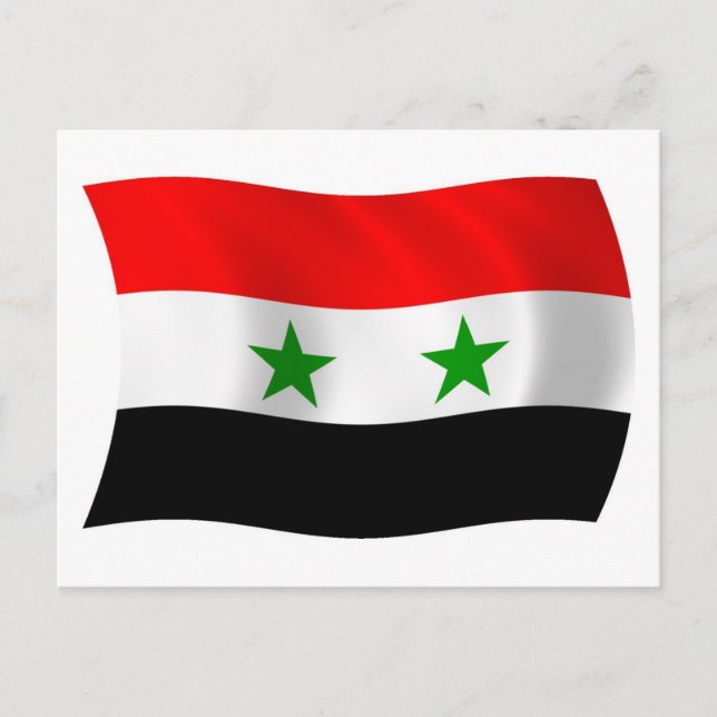 Syrien-Flagge Postkarte (Vorderseite)