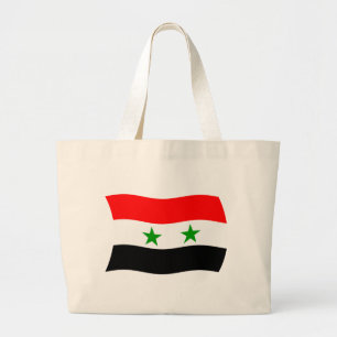 Syrien-Flagge-Tragetasche Jumbo Stoffbeutel