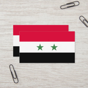Syrien-Flagge Visitenkarte