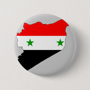 Syrien-Flaggenkarte Button