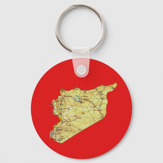 Syrien-Karte-Schlüsselanhänger Schlüsselanhänger (Vorderseite)
