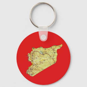 Syrien-Karten-Schlüsselanhänger Schlüsselanhänger