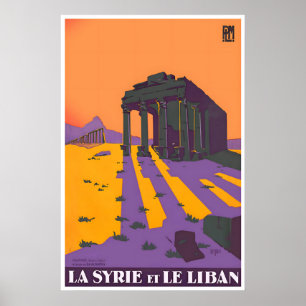 Syrien Kunst Druck Libanon Reiseplakat (XR3696)a Poster