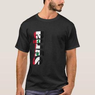 Syrien mit Flaggenfarben auf der Seite T-Shirt