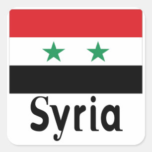 Syrien Quadratischer Aufkleber