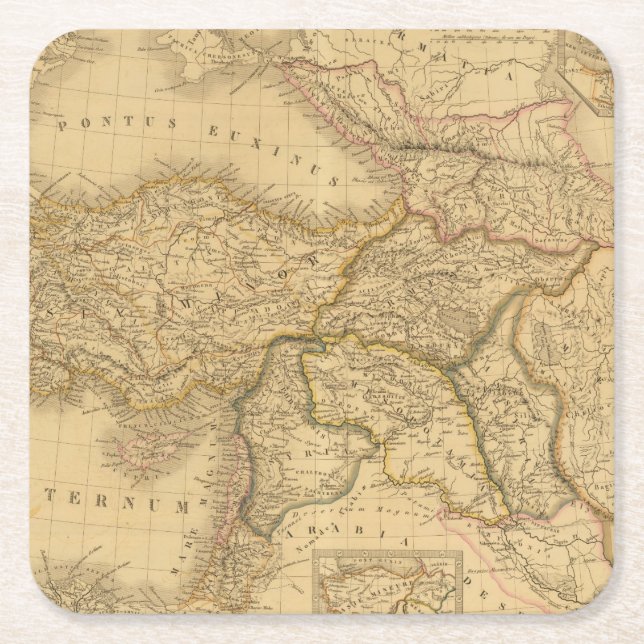 Syrien Rechteckiger Pappuntersetzer (Vorderseite)