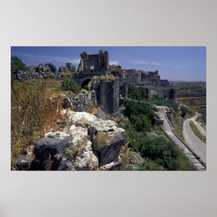 Syrien, Schloss Marqab, Kreuzfahrerburg Poster