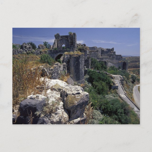Syrien, Schloss Marqab, Kreuzfahrerburg Postkarte (Vorderseite)