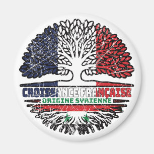 Syrien Syrer Französisch Frankreich Baum Wurzeln F Magnet
