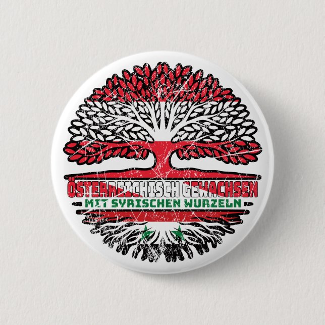 Syrien Syrisch Österreichisch Baum Button (Vorderseite)