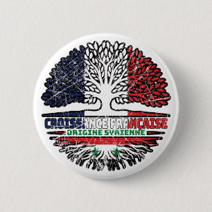 Syrien Syrische Franzosen Frankreich Baum Wurzeln Button
