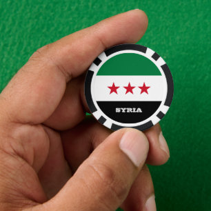 Syrien Unabhängigkeit, patriotische syrische Flagg Pokerchips