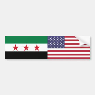 Syrien und US-Flaggen-Aufkleber Autoaufkleber