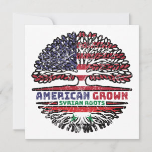Syrien - USA USA USA - Vereinigte Staaten Tree Karte