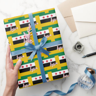 Syrien-Wrapping Paper, Patriotik der syrischen Fla Geschenkpapier