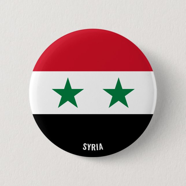 Syrienflagge Charming Patriotic Button (Vorderseite)
