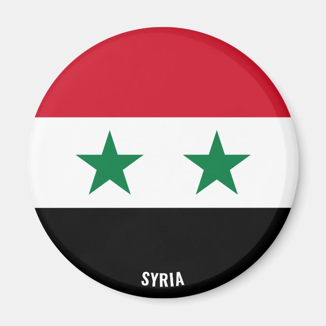 Syrienflagge Charming Patriotic Magnet (Vorne)